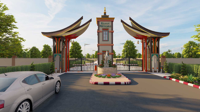 Spanning 100,000 sq. mtr., this premium development brings residential plots & retail shops with best-in-class infrastructure and a serene North East theme. Enjoy exclusive amenities like a temple, community hall (Riyasat Nirvana Palace), meditation hall, dispensary, badminton court, OAT area, Riyasat Circle Park, and well-planned shops. Seamless connectivity with 12m, 18m & 30m wide roads, just 3.3 km from Shivdaspura Toll Plaza.  A perfect blend of peace, culture, and modern living!