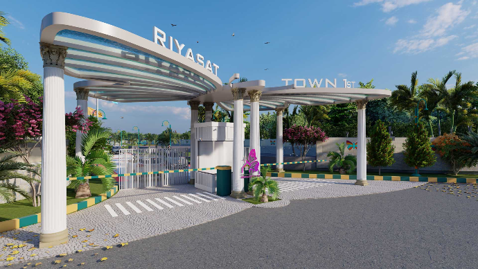 Spanning across 10 hectors, Riyasat Town 1st is based on butterfly theme. These RERA and JDA approved township. This township offers residential and commercial plots which caters to your need. This township has 60m, 18m, 9m, 12m, 7.50m wide road which connects you well with the Jaipur city. This township provides you best in- class infrastructure. Here, you can enjoy Manoranjan Bhag, Gym Area and Kids Play Area, temple and different types of gardens.